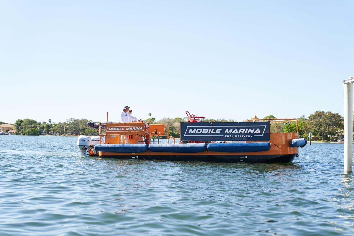 Mobile Marina fuel delivery boat on Tampa Bay